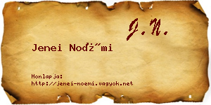 Jenei Noémi névjegykártya